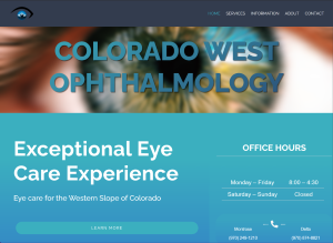 Colorado West Ophthalmology Website Portfolio Example